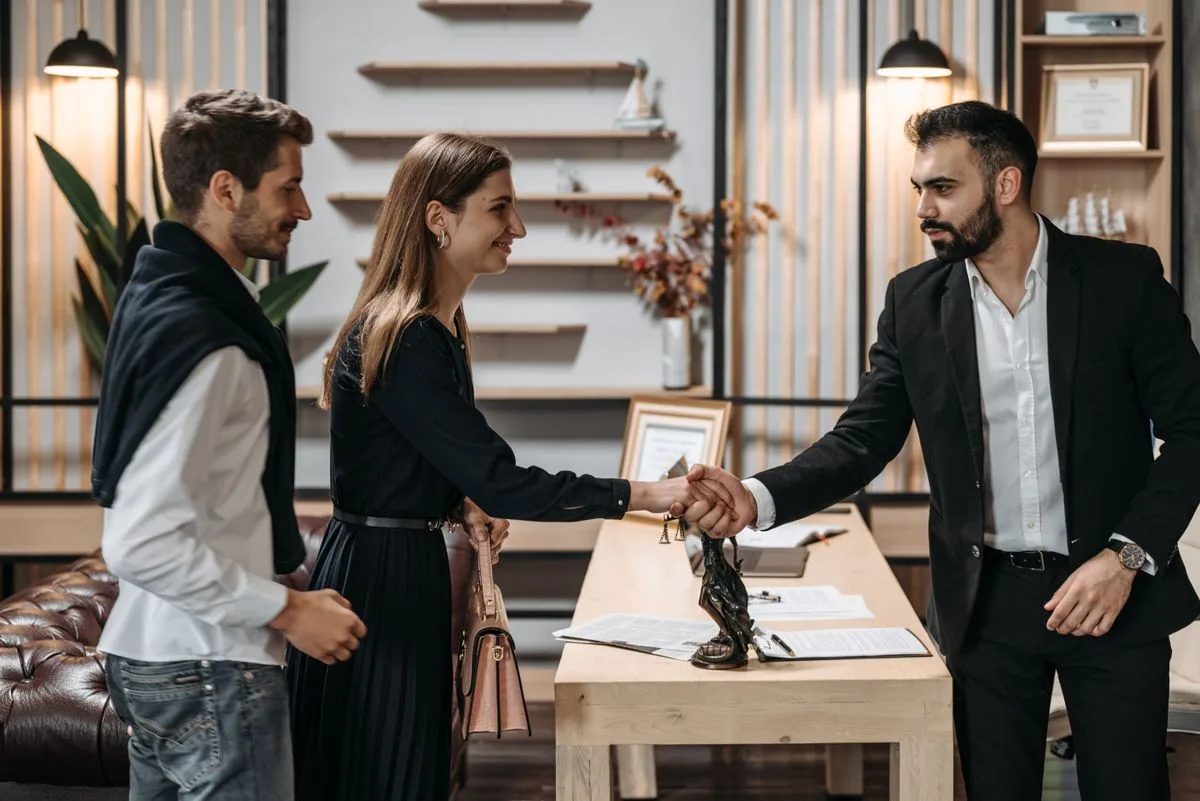 Business professionals meeting in an office